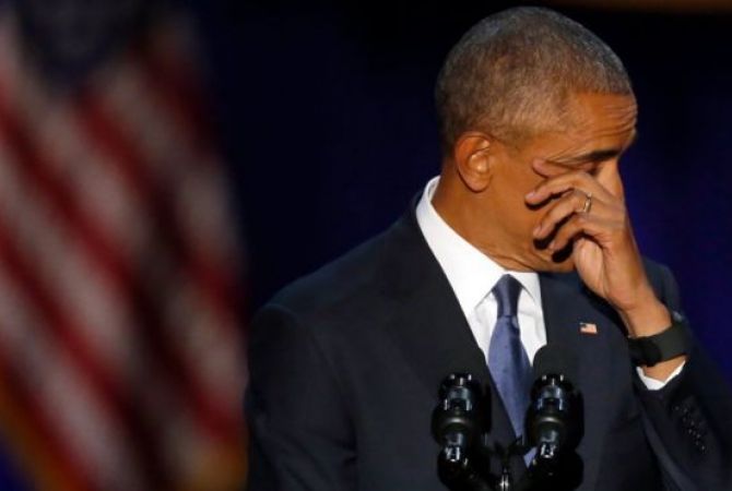Obama fights back tears in emotional farewell speech 