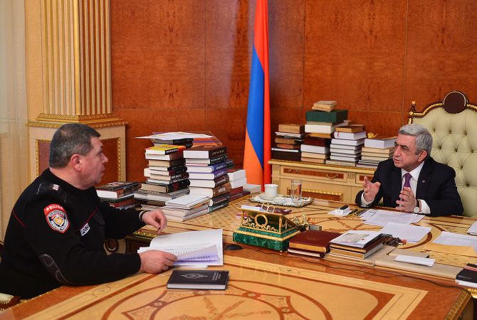 Armenian President instructs Police Chief to revise traffic police reform concept