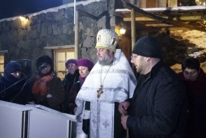 Հայաստանում գտնվող ռուս ուղղափառները կեսգիշերին մոտ նշեցին Քրիստոսի Մկրտության տոնը