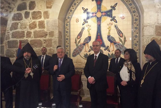 Президент Палестины присутствовал на празднике Рождества Христова и Богоявления