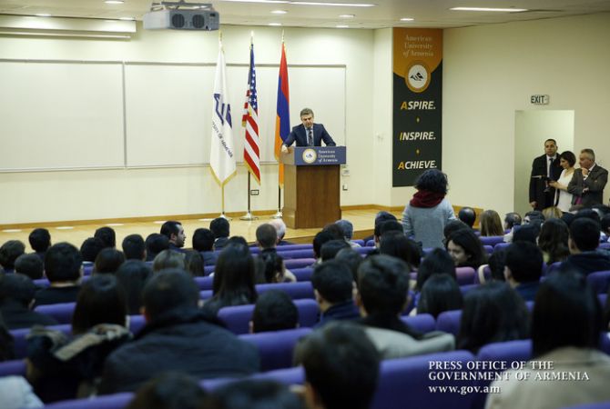 We pursue a progress tangible for any Armenian citizen – Premier meets AUA staff