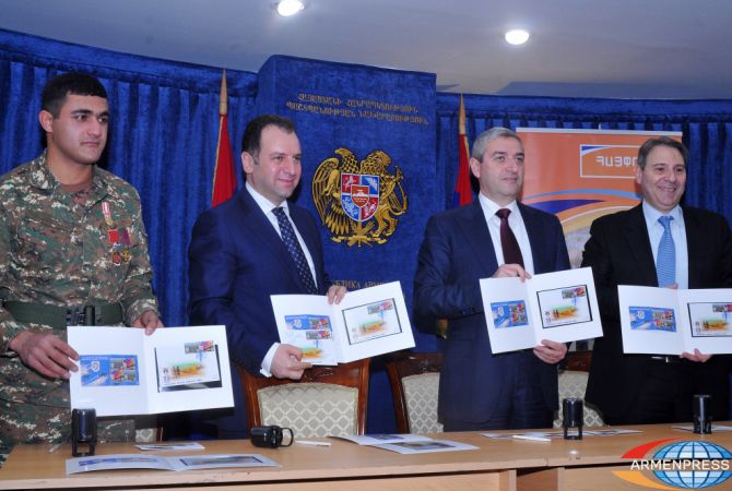 New stamps dedicated to 25th anniversary of establishment of Armenian Army put into 
circulation