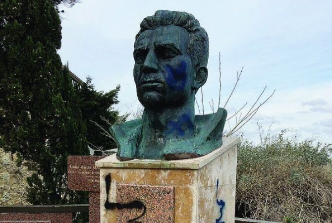 French parliamentarians severely condemn vandalization of Misak Manushyan’s statue