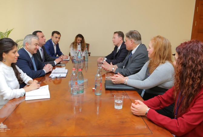 Nagorno Karabakh Speaker of Parliament holds meeting with observers from United States and 
Canada