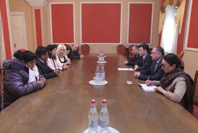 Вице-спикер НС Армении принял парламентскую делегацию Боливии