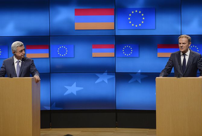 President Serzh Sargsyan meets with President of European Council Donald Tusk