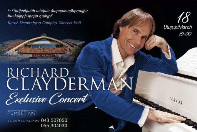 Richard Clayderman to perform live in Yerevan March 18