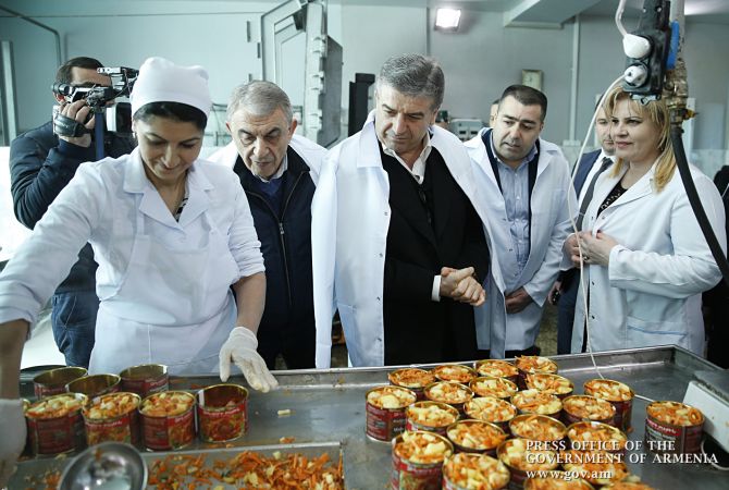 Премьер-министр ознакомился с деятельностью предприятий  Гегаркуникской  области