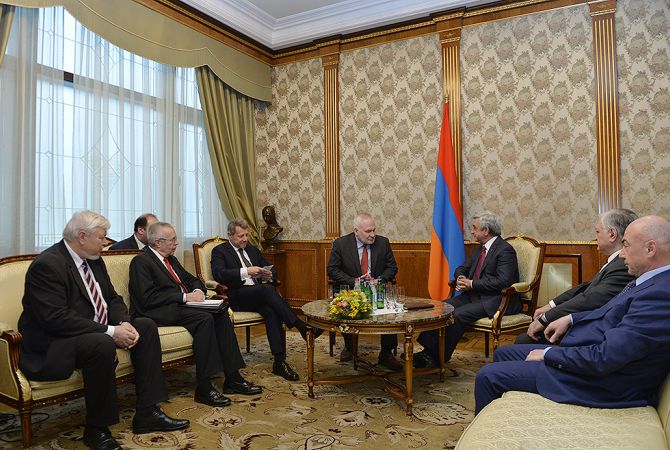 Президент Армении Серж Саргсян принял сопредседателей Минской группы ОБСЕ