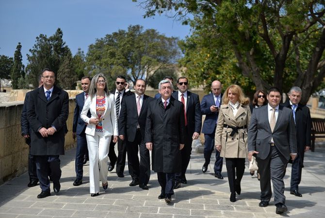 President Sargsyan arrives in Malta on working visit