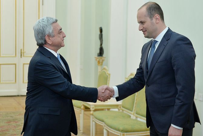 Президент Армении принял министра иностранных дел Грузии