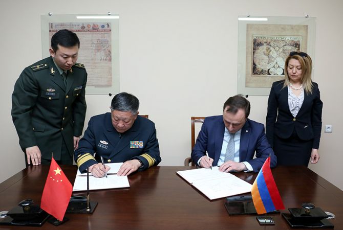 Armenian and Chinese defense ministries sign 2017 cooperation program
