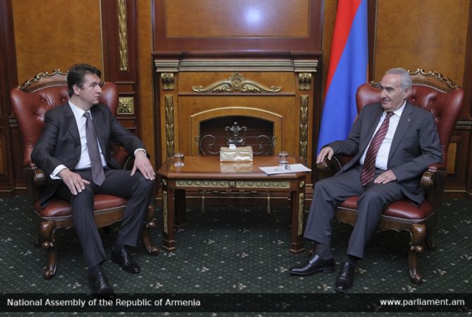 Armenia’s Parliament Speaker receives newly appointed Ambassador of Serbia