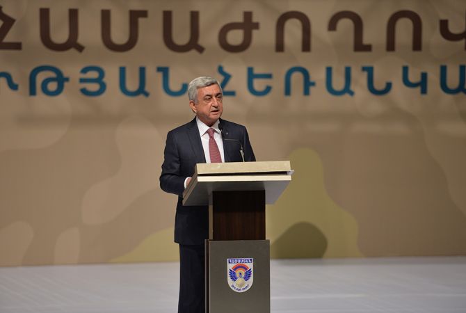 Президент  Армении Серж Саргсян  принял участие в форуме «Нация-армия-2017»