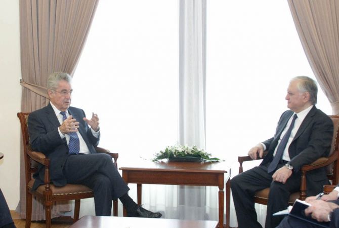 Armenia’s FM meets with ex-President of Austria Heinz Fischer