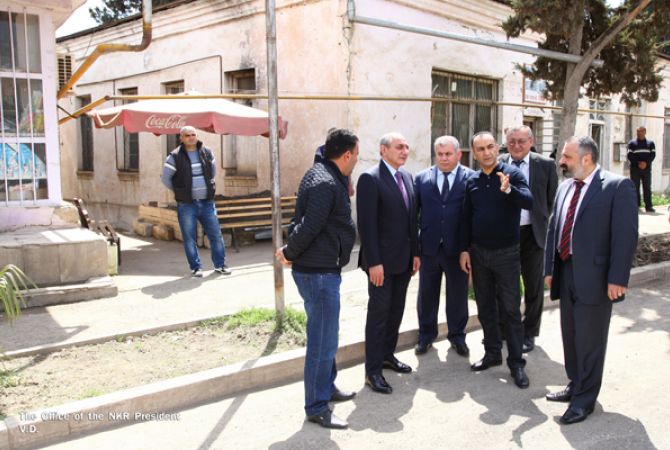 President of Artsakh visits Martuni region