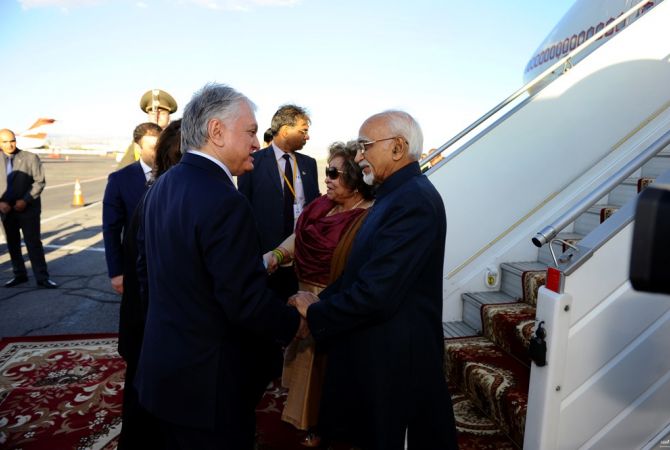 В Армению прибыл вице-президент Индии Мохаммад Хамид Ансари