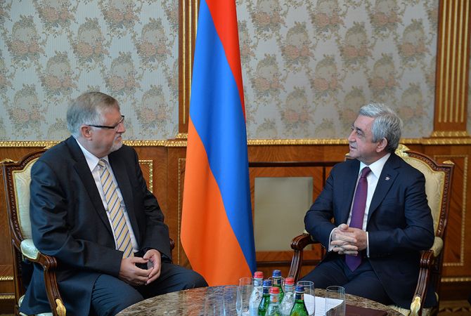 President Sargsyan holds meeting with EU Special Rep. for South Caucasus and Georgia Crisis 
Herbert Salber 