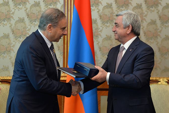 President Sargsyan hosts Lebanese State Minister for Planning Affairs Michel Pharaon