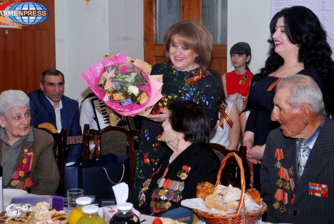 First Lady Rita Sargsyan visits House of Veterans