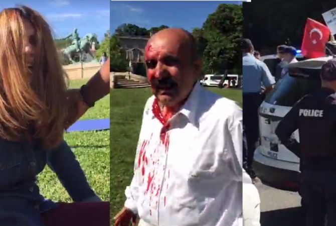 Peaceful protesters brutally attacked in Washington by Turkish nationalists  