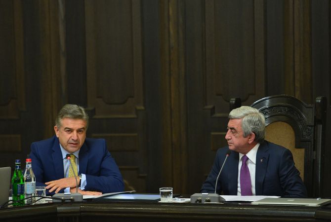 رئيس الجمهورية سيرج سركيسيان يصدر مرسوماً بشأن إعادة تعيين كارن كارابيتيان بمنصب رئيس الوزراء 