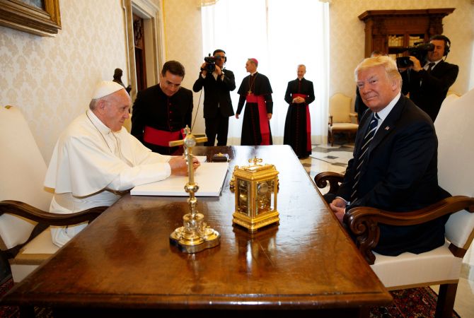 Հռոմի պապի հետ Թրամփի հանդիպումը Վատիկանում շարունակվել Է շուրջ 30 րոպե
