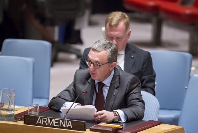 Ambassador Mnatsakanyan talks about Azerbaijani violence against elderly people and children at 
UN Security Council