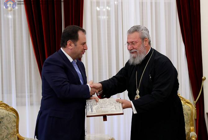 Armenian Defense Minister meets with Archbishop of All Cyprus