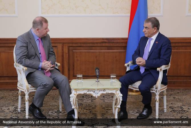 Armenian Parliament’s Speaker hosts Ambassador of Lithuania
