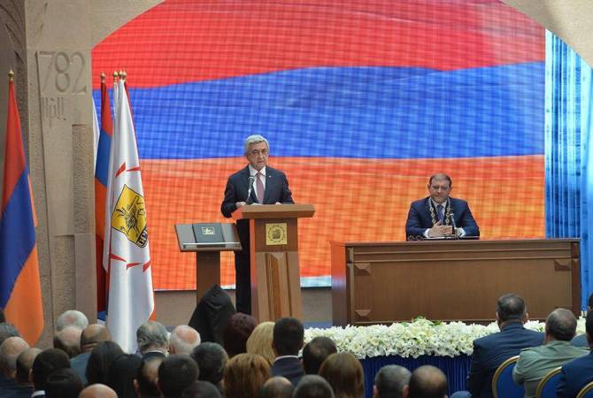 رئيس الجمهورية سيرج سركيسيان يحضر حفل تنصيب عمدة يريفان تارون ماركاريان