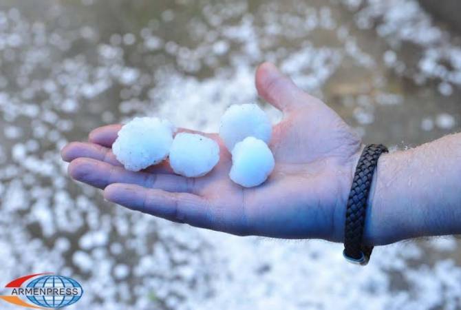 Agricultural damages reported in 9 communities as heavy hailstorm pounds Armenia June 12