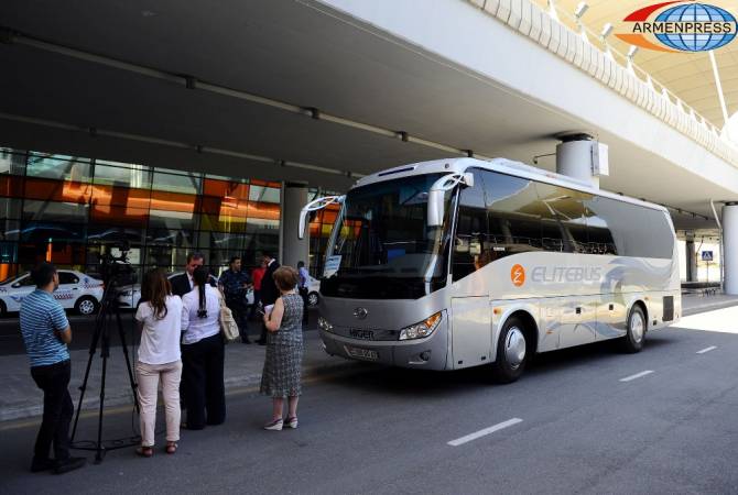 Passengers of new bus route bound for Zvartnots airport pleased with service & quality 