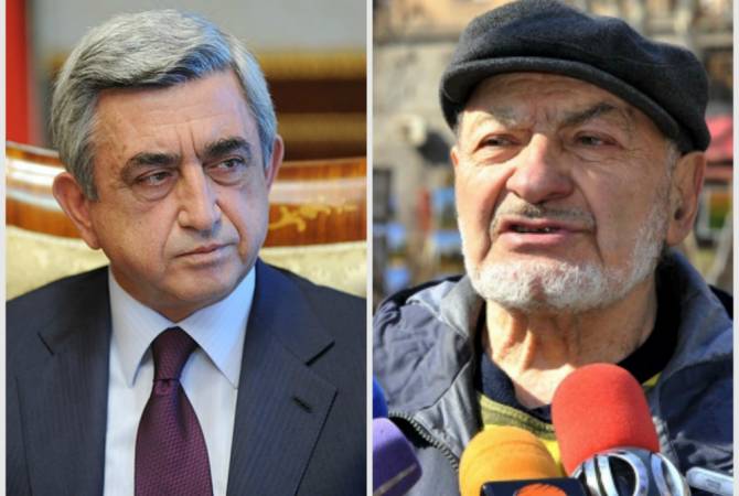 President Sargsyan congratulates sculptor Levon Tokmajyan on 80th birthday