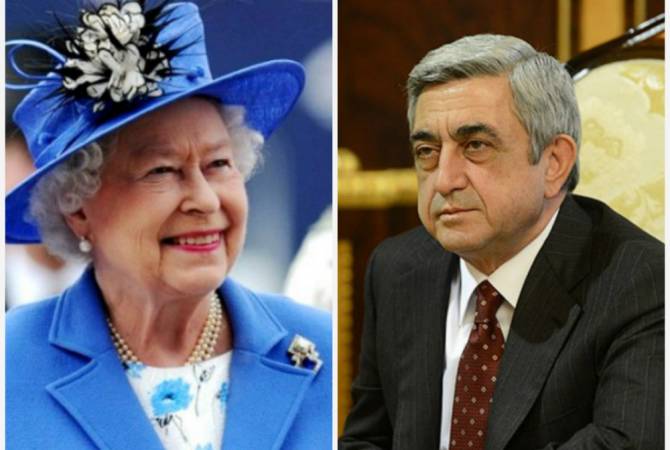 Armenian president congratulates Queen Elizabeth II 