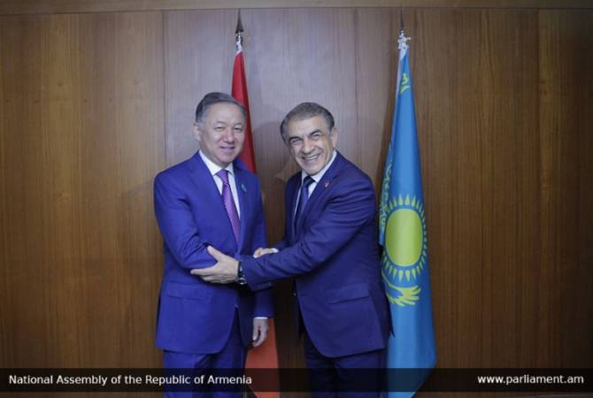 Председатель НС Армении Ара Баблоян встретился с председателем Мажилиса 
Казахстана