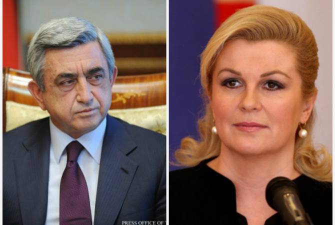  Սերժ Սարգսյանը շնորհավորական ուղերձ է հղել Խորվաթիայի նախագահին