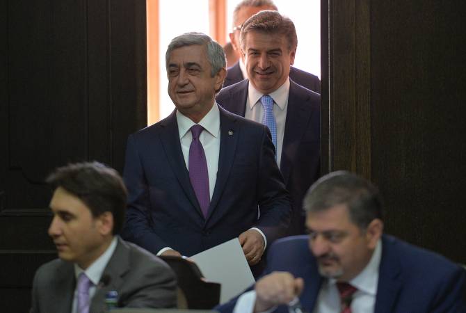 Заседание правительства Армении началось с выступления президента Армении Сержа Саргсяна