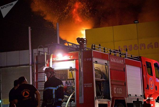 "Элиава" в огне: крупный пожар в Тбилиси

