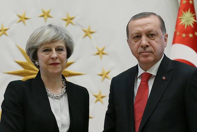 Turkey’s Erdogan, UK PM Theresa May discuss Cyprus issue