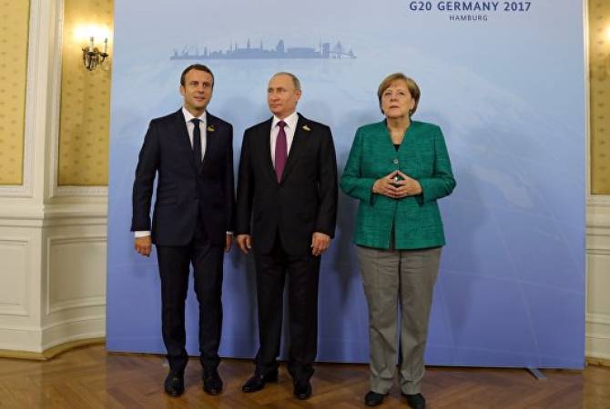 В Гамбурге   началась встреча Путин-Меркель-Макрон