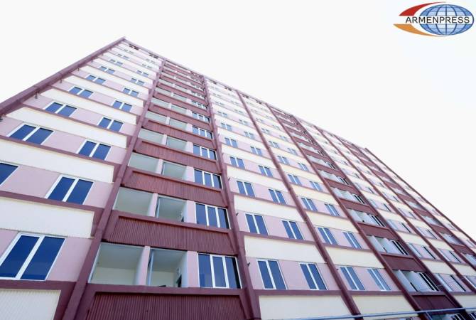 Apartment building under construction in Jartar, Artsakh 