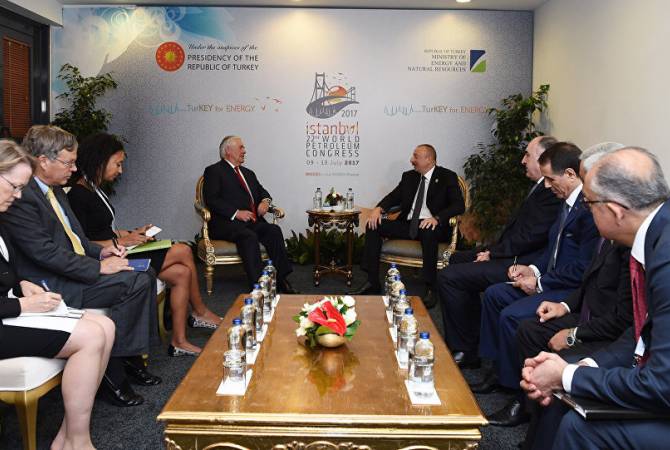 Ադրբեջանի նախագահը հանդիպել է ԱՄՆ պետքարտուղարի հետ