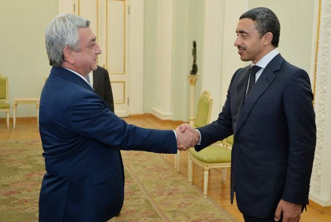 President Sargsyan hosts UAE Minister of Foreign Affairs and International Cooperation