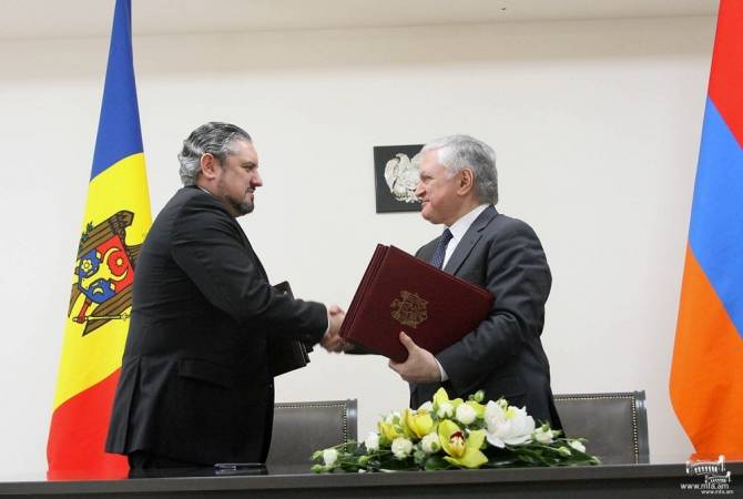 Armenian, Moldovan foreign ministers exchange congratulations on 25th anniversary of 
establishing diplomatic ties 