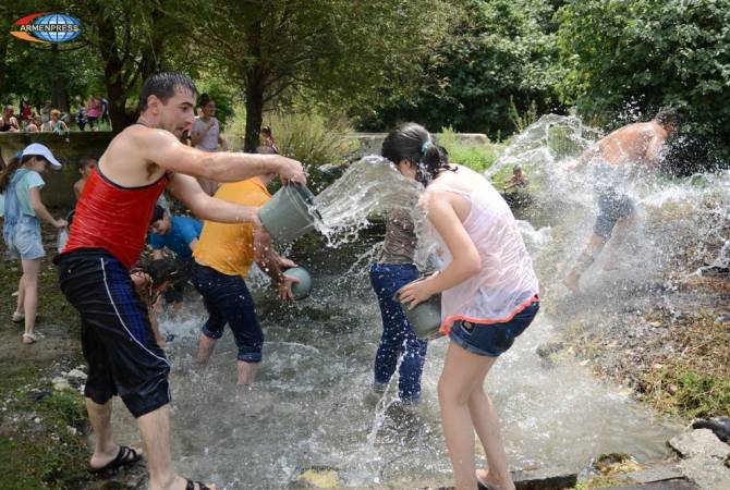 Tourists join locals for Vardavar celebration in Artsakh 