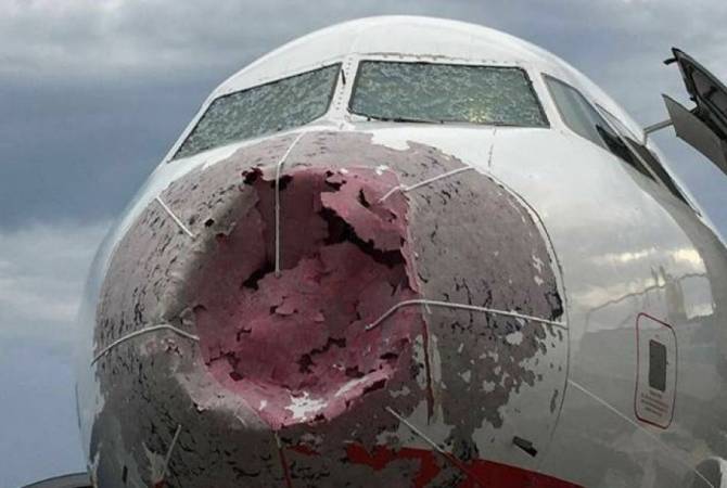 Turkish Atlas Global plane makes emergency landing after getting caught in hailstorm