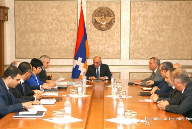 President of Artsakh highlights high-level organization of solemn events dedicated to 26th 
anniversary of Republic of Artsakh