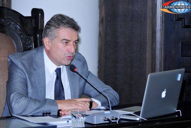 Premier Karapetyan refers to process of creating free trade zone with Iran