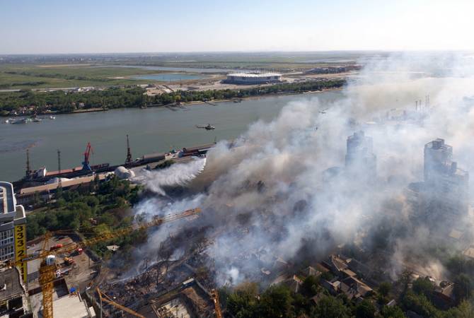 В результате крупного пожара в Ростове-на-Дону погиб человек